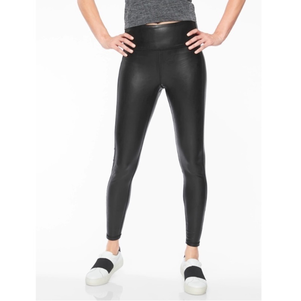 ATHLETA Vegan Leather All Over Gleam Tight Small